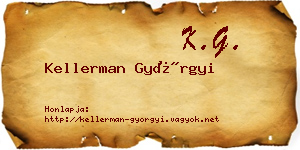Kellerman Györgyi névjegykártya